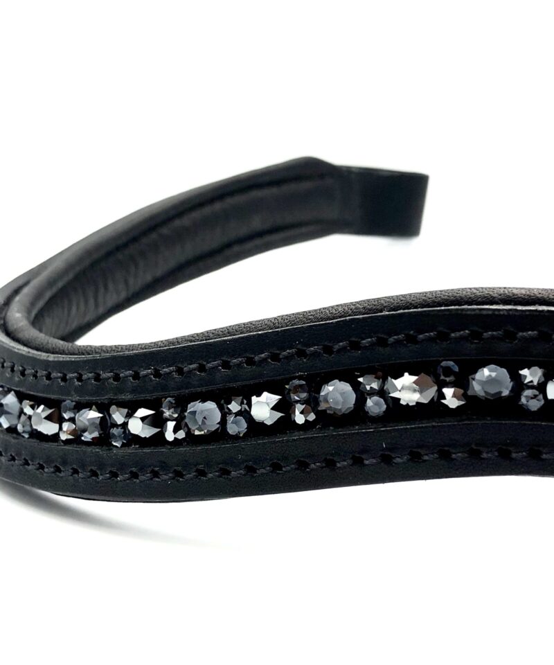 Czarny naczółek z kryształkami Elegance Black Premium